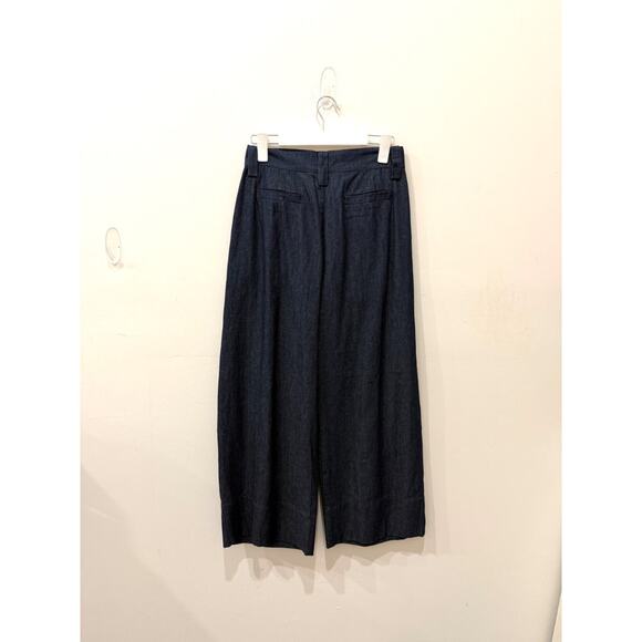 NWT Les Filles D'ailleurs High Rise Wide Leg Palazoo Jeans Dark Blue Women's S - Picture 2 of 5